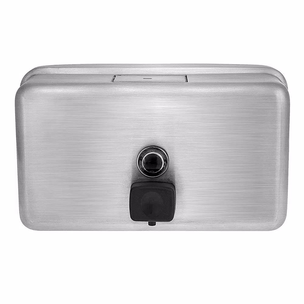 Alpine Industries Alpine 424-SSB 1200ml Stainless Steel Horizontal Manual Liquid Soap Dispenser
