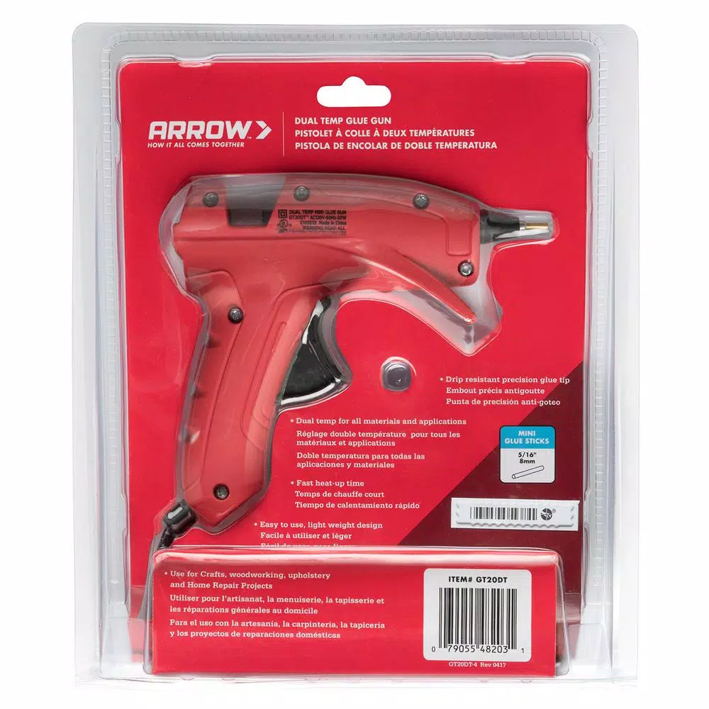 Arrow GT20DT Dual Temp Glue Gun with High and Low Temperature Settings
