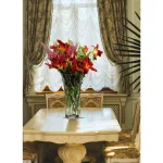Lorren Home Trends Laurus Crystal Collection 11.5 in. Cut Crystal Flower Vase, Made in Italy thumbnail 4