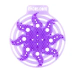 Unbranded Lavender Fragrance Anti-Splash Urinal Screen, Purple (10 per Box) thumbnail 1