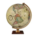 Replogle Carlyle Illuminated 12 in. Desk Globe with Raised Relief Topography and Wood Base thumbnail 1