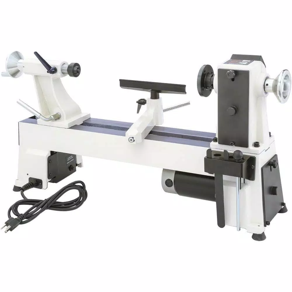 Shop Fox W1856 12 in. x 18 in. Variable Speed Benchtop Wood Lathe, 3/4 HP, 120V