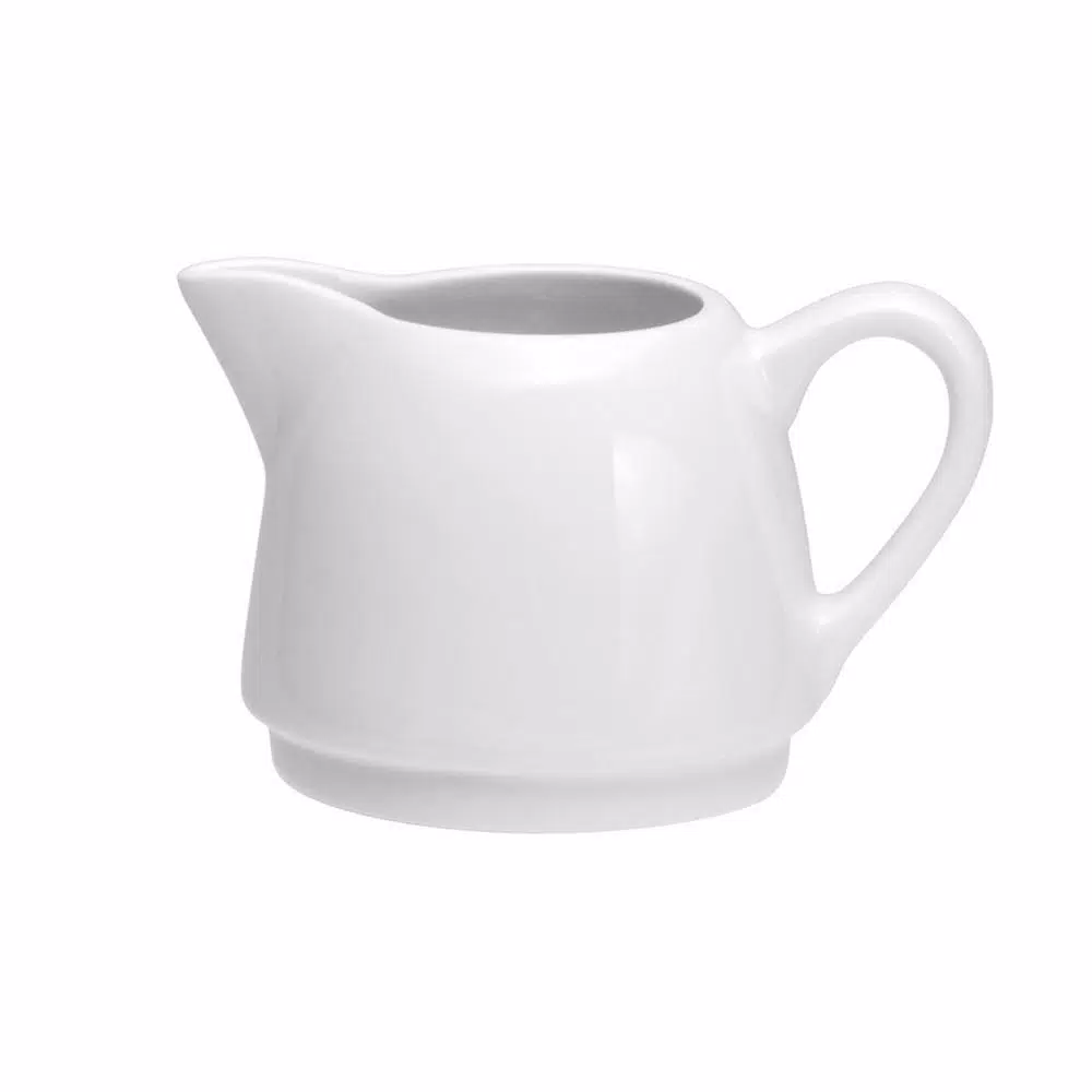 Oneida Tundra 6.5 oz. White Porcelain High Alumina Creamers, Set of 36