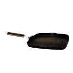 Starfrit 11 in. Cast Aluminum Nonstick Square Grill Pan, Black thumbnail 1
