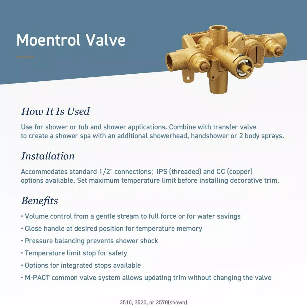 Moen Voss Single-Handle Tub and Shower Faucet with Moentrol Valve, Brushed Nickel