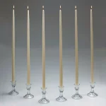 Light In The Dark Shop A Candle 24 in. Ivory Taper Candles, Set of 12 - Dripless & Clean Burning thumbnail 1