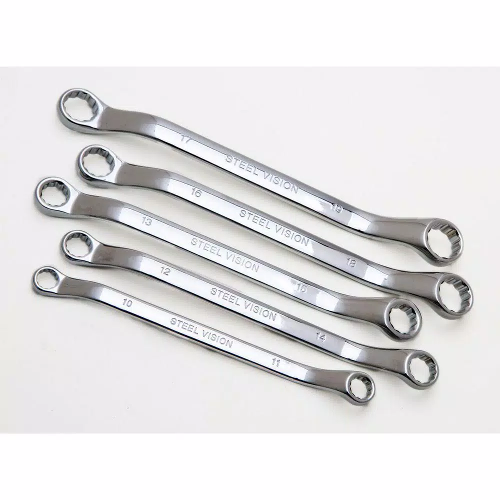 Steel Vision 5-Piece 12-Point Deep 45° Offset Metric Box Wrench Set