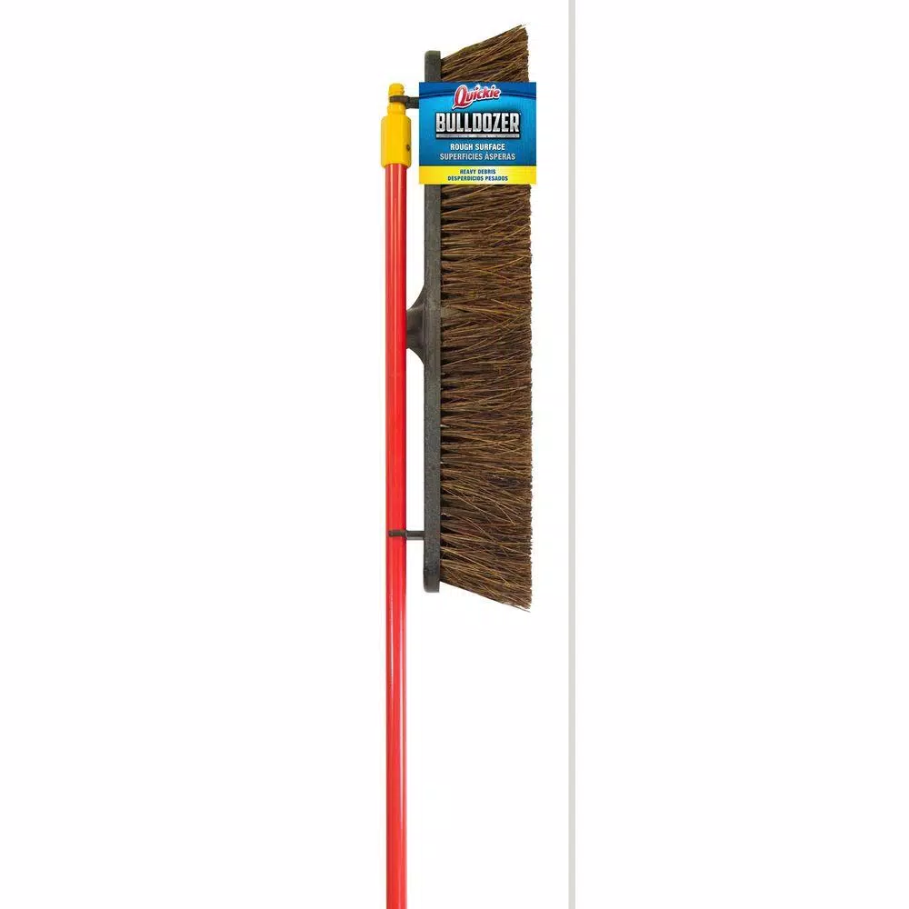 Quickie Bulldozer 24 in. Palmyra Push Broom with 60 in. Steel Handle