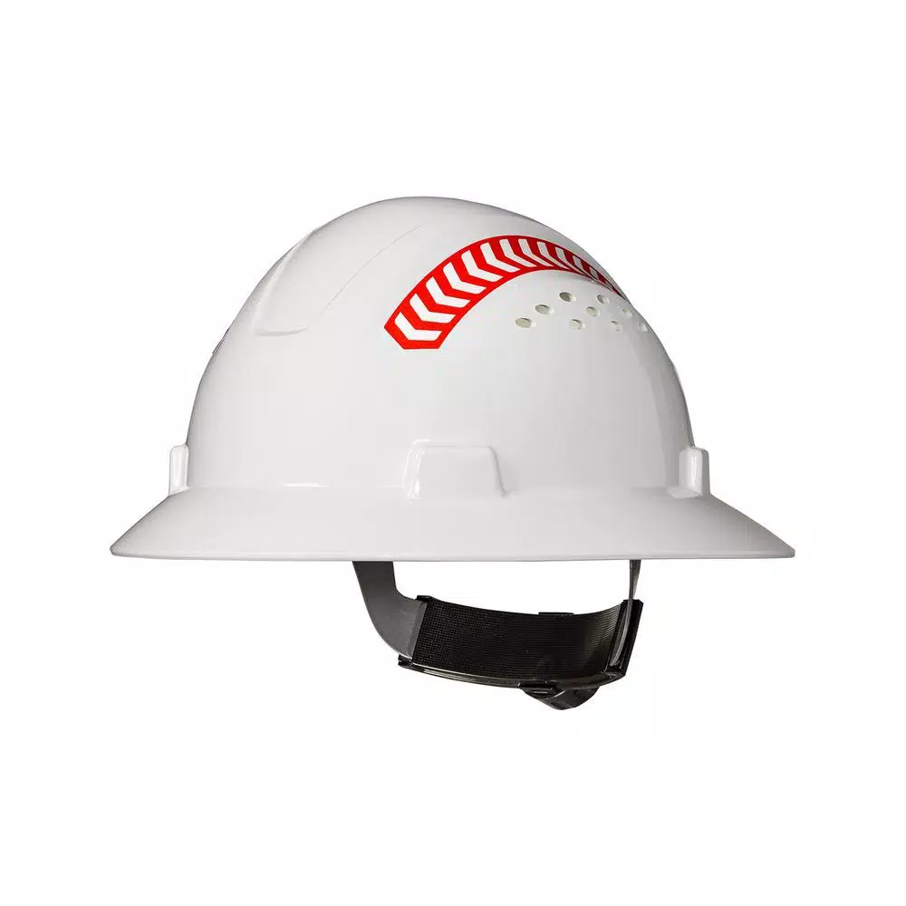 COAST SH300 Vis-Safe High-Visibility Reflective Full Brim Hard Hat, White