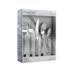 MegaChef Cravat 20-Piece Silver Stainless Steel Flatware Set, Service for 4 thumbnail 1