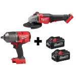 Milwaukee M18 FUEL 1/2 in. Impact Wrench & Braking Grinder Combo Kit with (2) 6.0 Ah Batteries thumbnail 1