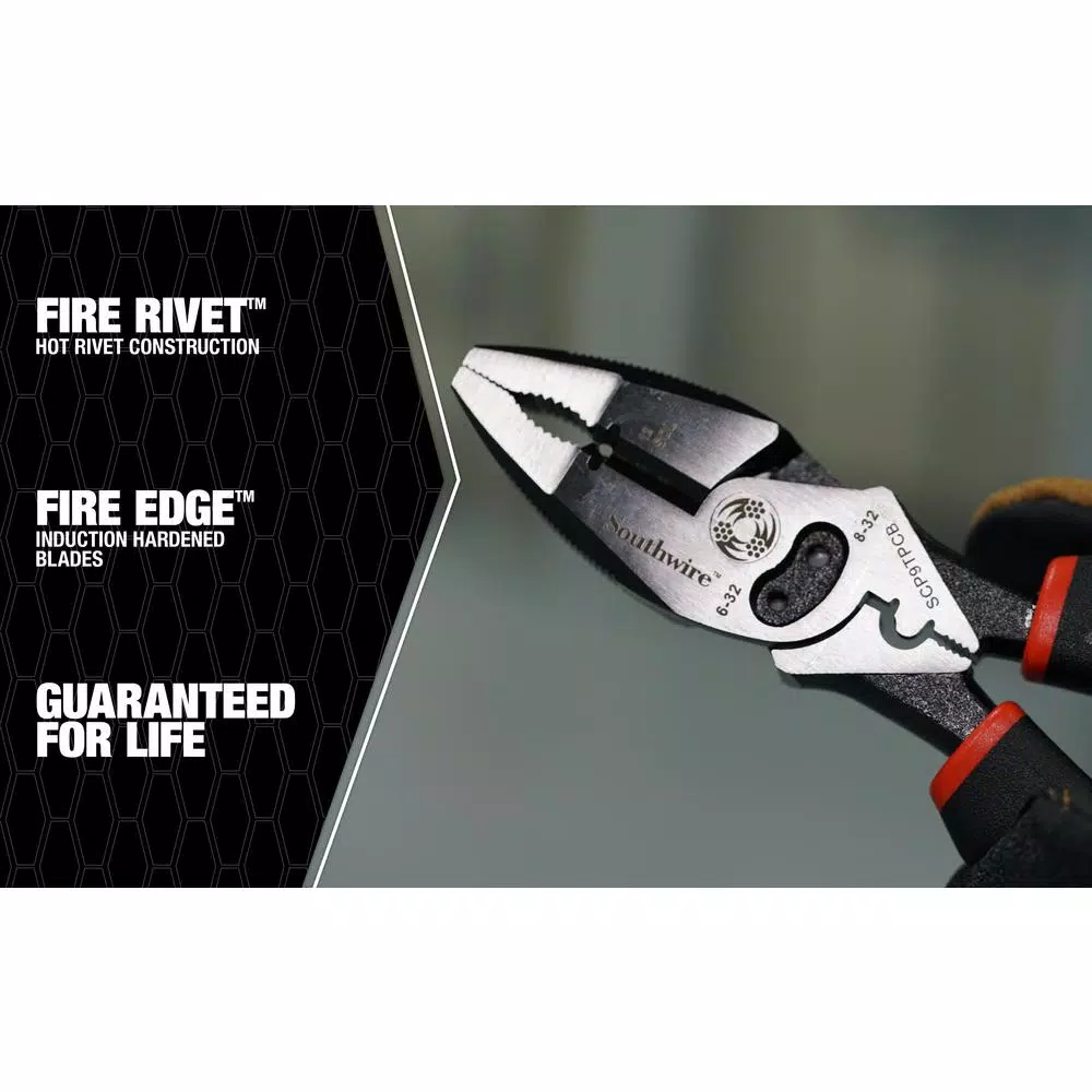 Southwire SCP9TPCB 9 in. Side-Cutting Combination Pliers Multi-Tool