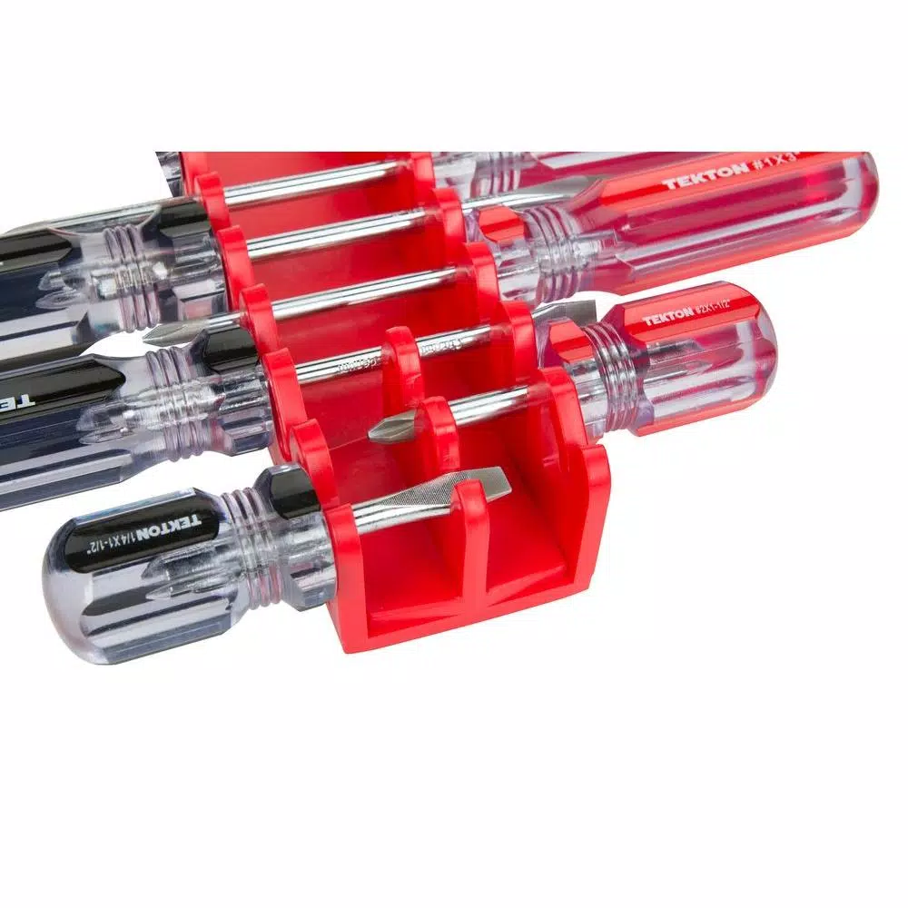 TEKTON 10-Slot Screwdriver Organizer and Holder with Folding Handle