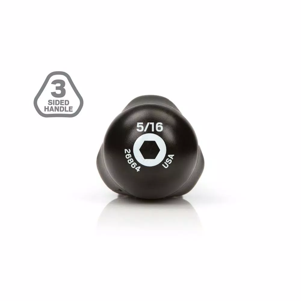 TEKTON 5/16 in. Nut Driver with Patented Three-Sided Handle