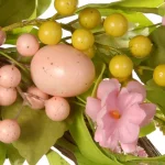 National Tree Company 22 in. Decorated Easter Wreath with Colorful Flowers and Pastel Eggs thumbnail 4