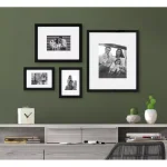 DesignOvation Gallery 13 x 16 in. Black Wood Picture Frame with White Mat for 8 x 10 in. Photos thumbnail 6