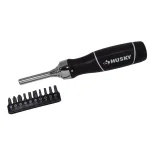 Husky 10-Piece Ratcheting Screwdriver Set with Slotted, Phillips, and Tamper Resistant Torx Bits thumbnail 1