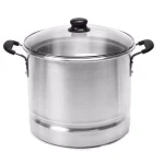 IMUSA 20 Qt. Aluminum Stovetop Steamer Set with Tempered Glass Lid thumbnail 1