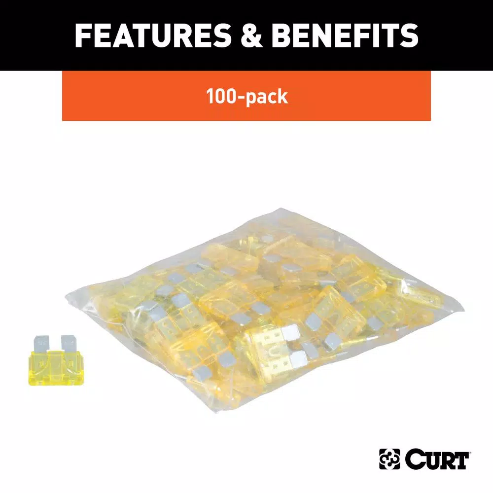 CURT 20-Amp ATC Universal Fuses, 100-Pack