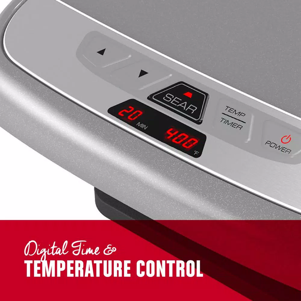 George Foreman Evolve 144 sq. in. Platinum Indoor Grill System with Ceramic and Waffle Plates