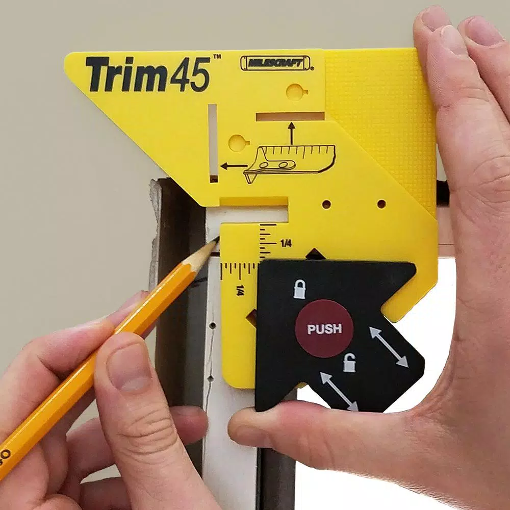 Milescraft Trim45 Trim Carpentry Aid Miter Jig for Door and Window Casement Installation