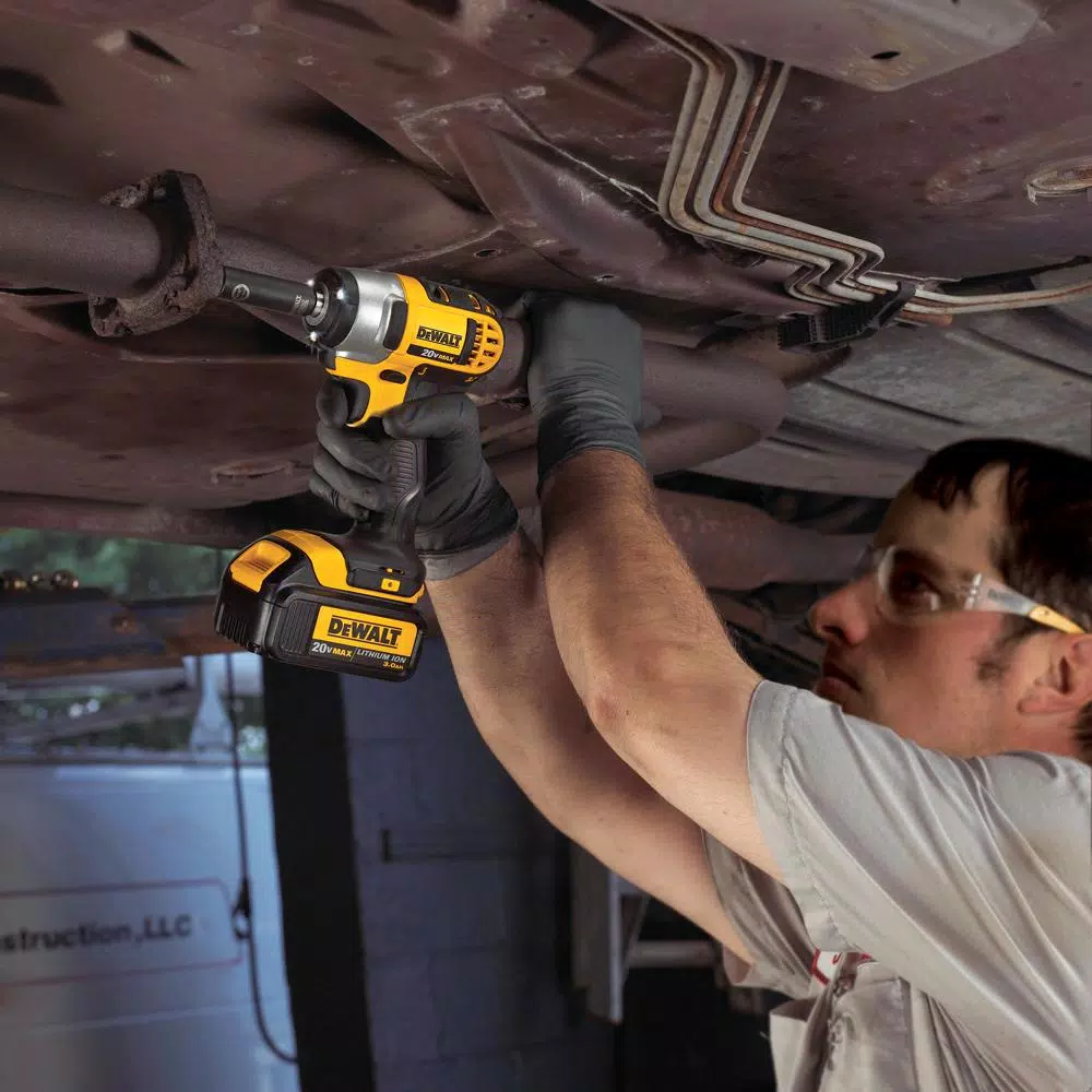 DEWALT 20V MAX Cordless Impact Wrench, Impact Driver & LED Light 3-Tool Combo Kit with (2) 4.0 Ah Batteries