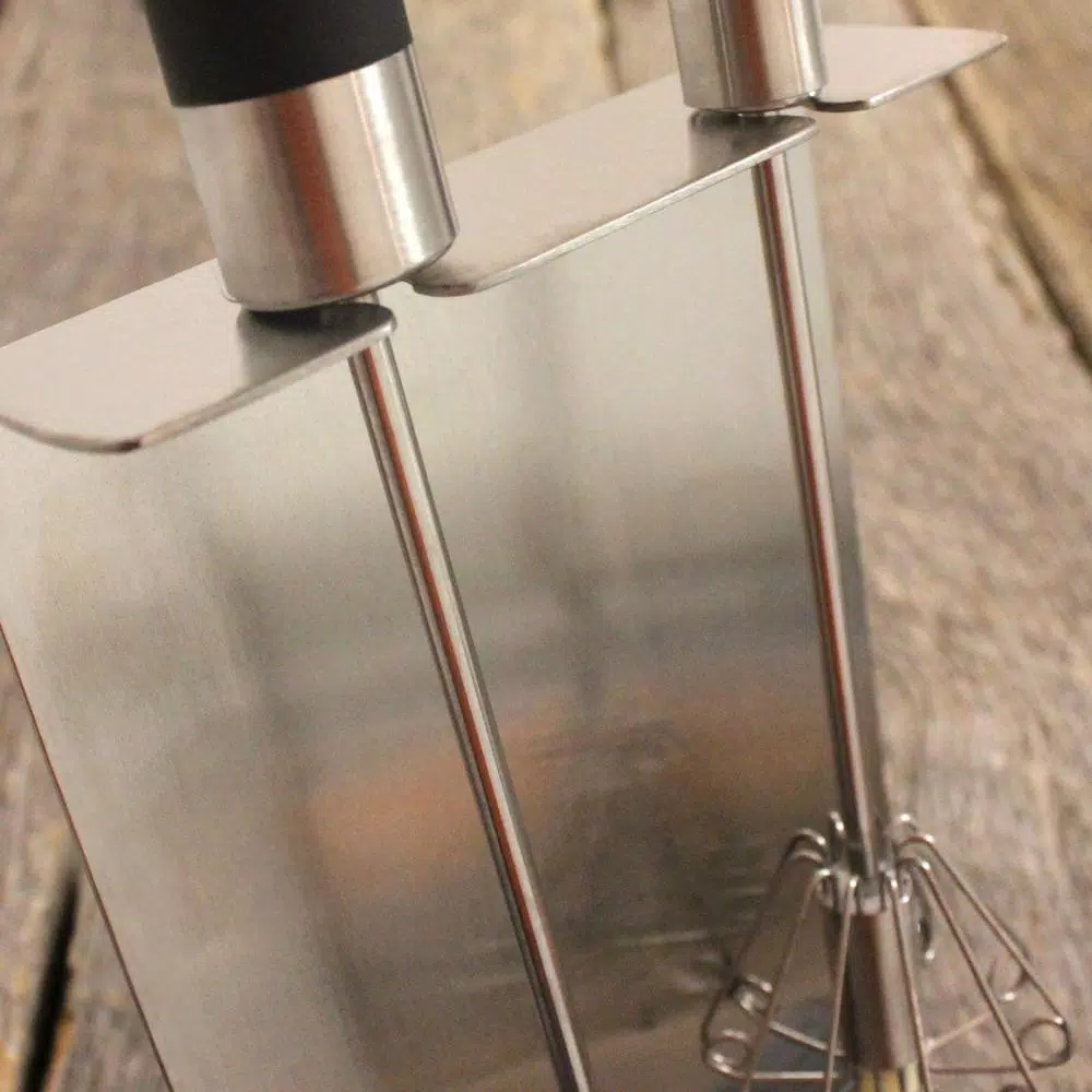 BergHOFF 2-Piece Black Whisk Set with Storage Stand and Kitchen Timer