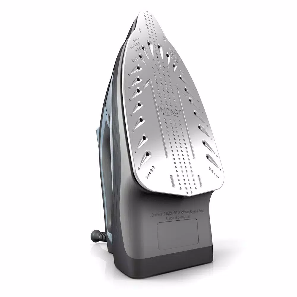 BLACK+DECKER IMPACT Advanced Steam Iron with Stainless Steel Soleplate, 1500W, Gray