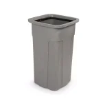 Toter Slimline 25 Gallon Square Trash Can - Graystone Heavy Duty Polyethylene thumbnail 1