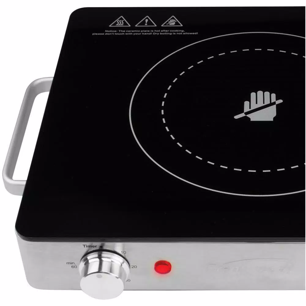 Brentwood Appliances TS-381 Single Burner 28 in. Black Infrared Electric Hot Plate