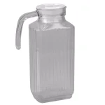 Unbranded Embellished 60.8 fl. oz. Clear Plastic Pitcher with No-Mess Pour Spout and Ergonomic Grip Handle thumbnail 1
