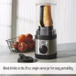 Weston Pro Series 11-Speed Blender with Sound Shield, 32 oz. Shatterproof Jar & 20 oz. Travel Jar, Stainless Steel thumbnail 8