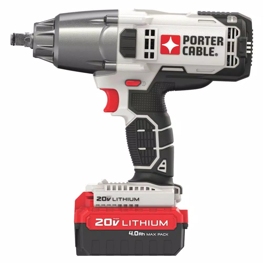 Porter-Cable 20V MAX Cordless 1/2 in. Hog Ring Impact Wrench with 4.0 Ah Lithium-Ion Battery
