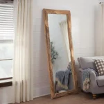 Home Decorators Collection Oversized Classic Wood Frame Floor Mirror, Brown thumbnail 3