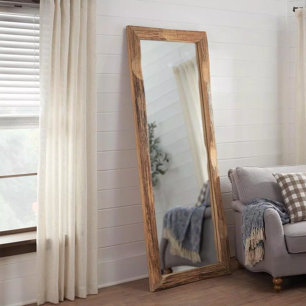 Home Decorators Collection Oversized Classic Wood Frame Floor Mirror, Brown