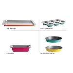 Gibson Color Splash Lyneham 5-Piece Carbon Steel Bakeware Set thumbnail 2
