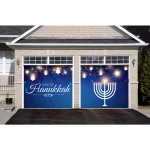 My Door Decor 7 ft. x 8 ft. Hanukkah Menorah Garage Door Mural Banner thumbnail 2