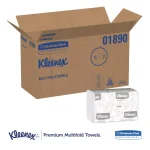 Kleenex Multifold White Paper Towels, 9.2 x 9.4 in, 150 Sheets per Pack, 16 Packs per Carton thumbnail 2