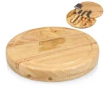 TOSCANA Purdue Boilermakers Circo Rubberwood Cheese Board Set with 4 Stainless Steel Tools thumbnail 2
