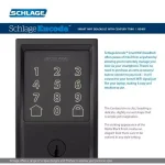 Schlage Encode Smart Wi-Fi Deadbolt with Camelot Handleset and Georgian Knob, Matte Black thumbnail 4