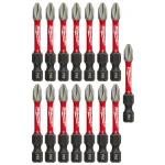 Milwaukee SHOCKWAVE 2 in. Phillips #2 Impact Duty Steel Driver Bits, 15-Pack thumbnail 1