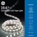 GE StayBright General Electric 19.6 ft. 240-Light LED Bright White Super Bright Tape Light thumbnail 2