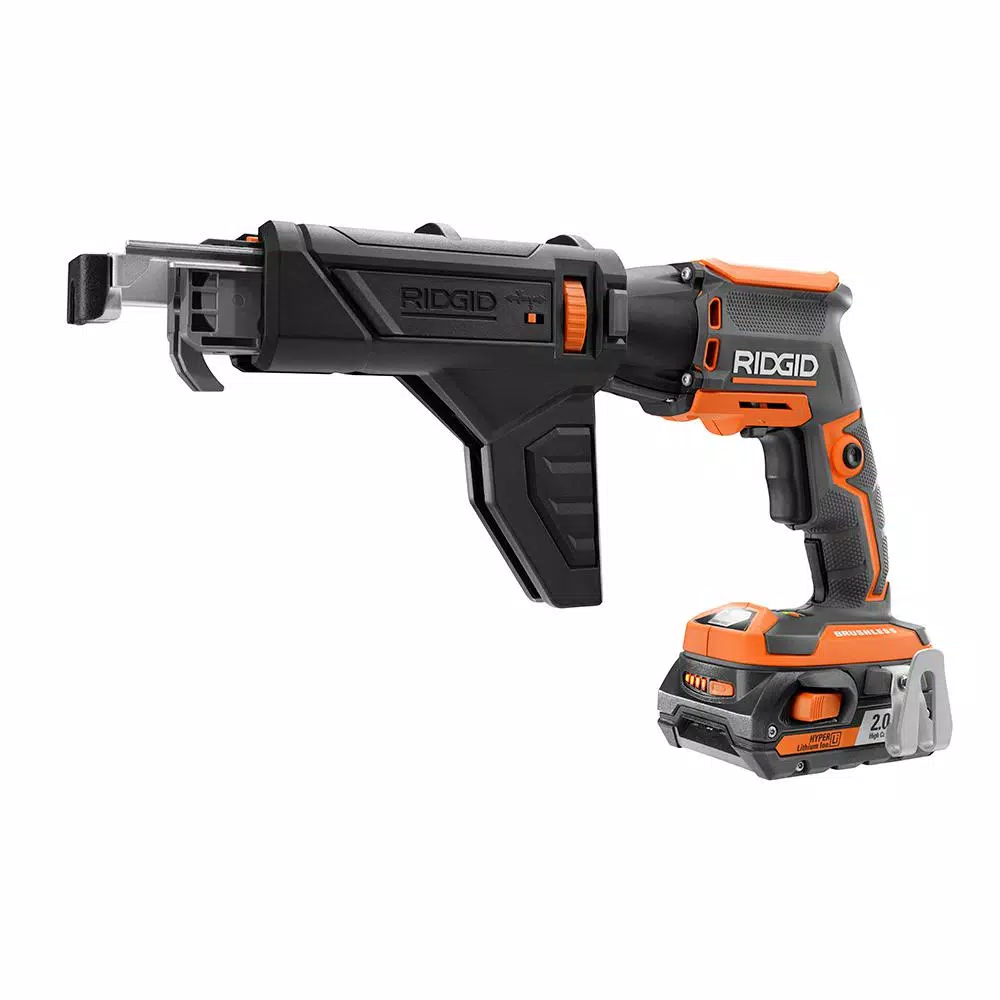 RIDGID 18V Cordless Brushless Drywall Screwdriver with Collated Attachment and Nose Cone (Tool Only)