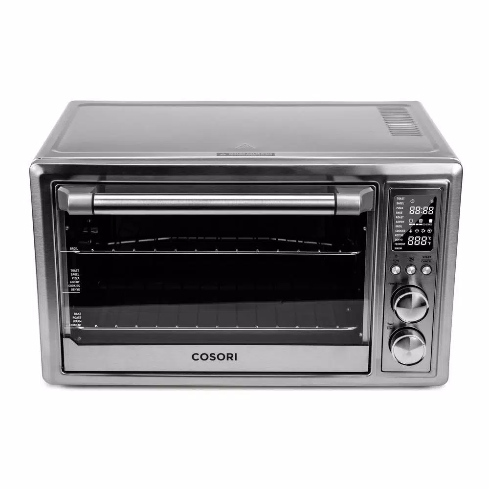 Cosori 30Qt Stainless Steel 12-in-1 Air Fryer Toaster Oven with Rotisserie and Extra Wire Rack