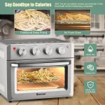 Costway 19 Qt. Silver Air Fryer Toaster Oven with Dehydrate and 7-in-1 Functions thumbnail 7