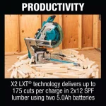 Makita 18V X2 LXT 12 in. Brushless Dual-Bevel Sliding Compound Miter Saw Kit with Bonus 18V LXT Jigsaw thumbnail 8