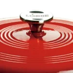 Lodge 7.5 Qt. Round Enameled Cast Iron Dutch Oven with Lid, Red thumbnail 4