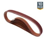 POWERTEC 1 in. x 42 in. 240 Grit Aluminum Oxide Sanding Belt (10-Pack) thumbnail 1