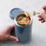 BergHOFF Leo .79 Qt. Blue Leak-Proof Stainless Steel Food Container thumbnail 5