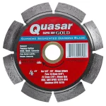 Quasar Rapid Kut Gold 4 in. Segmented Diamond Blade for Concrete, Brick, and Block thumbnail 1